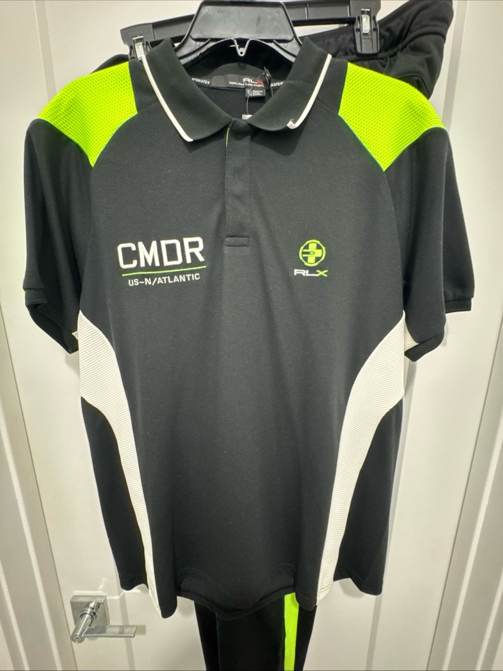 NWT RLX Ralph Lauren Performance Track Set Polo Shirt L & Jogger Pants XL Black